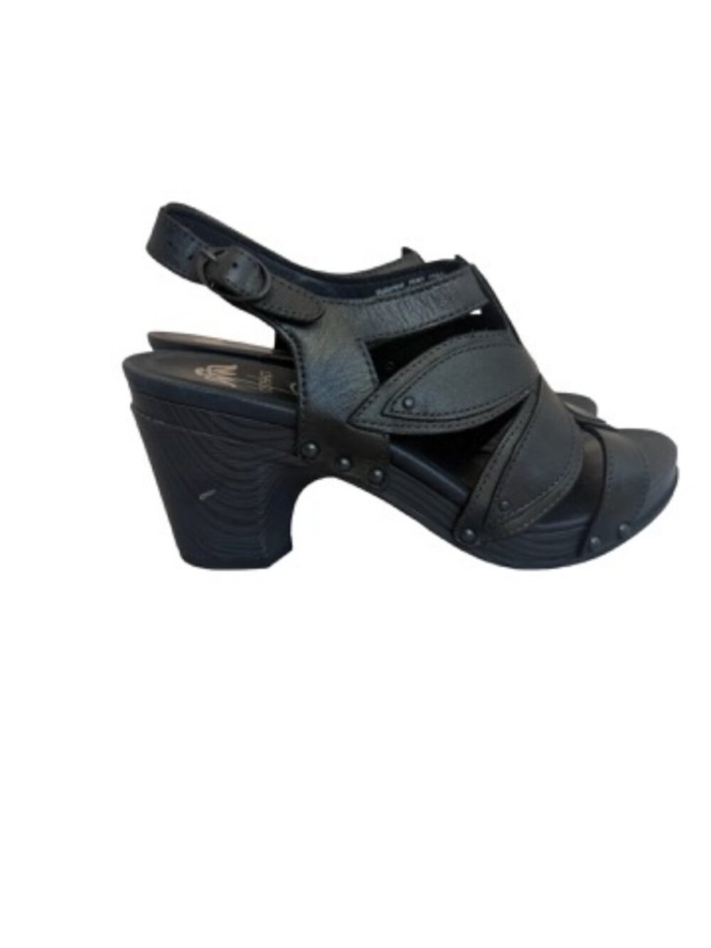 Dansko Leaf Cutout Slingback Block Heel Sandals Comfort Strappy Size 6.5 Women's